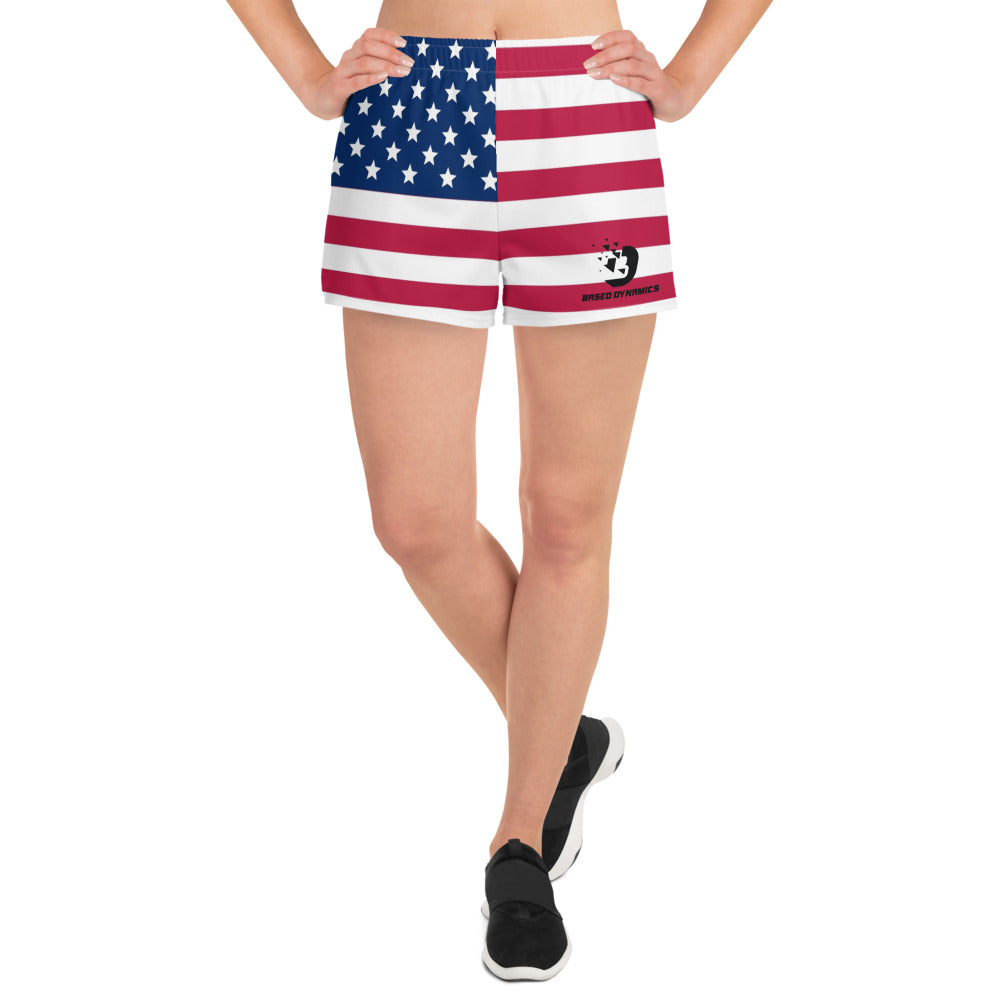 Based Dynamic's Patriotic American flag Training Shorts (women's)