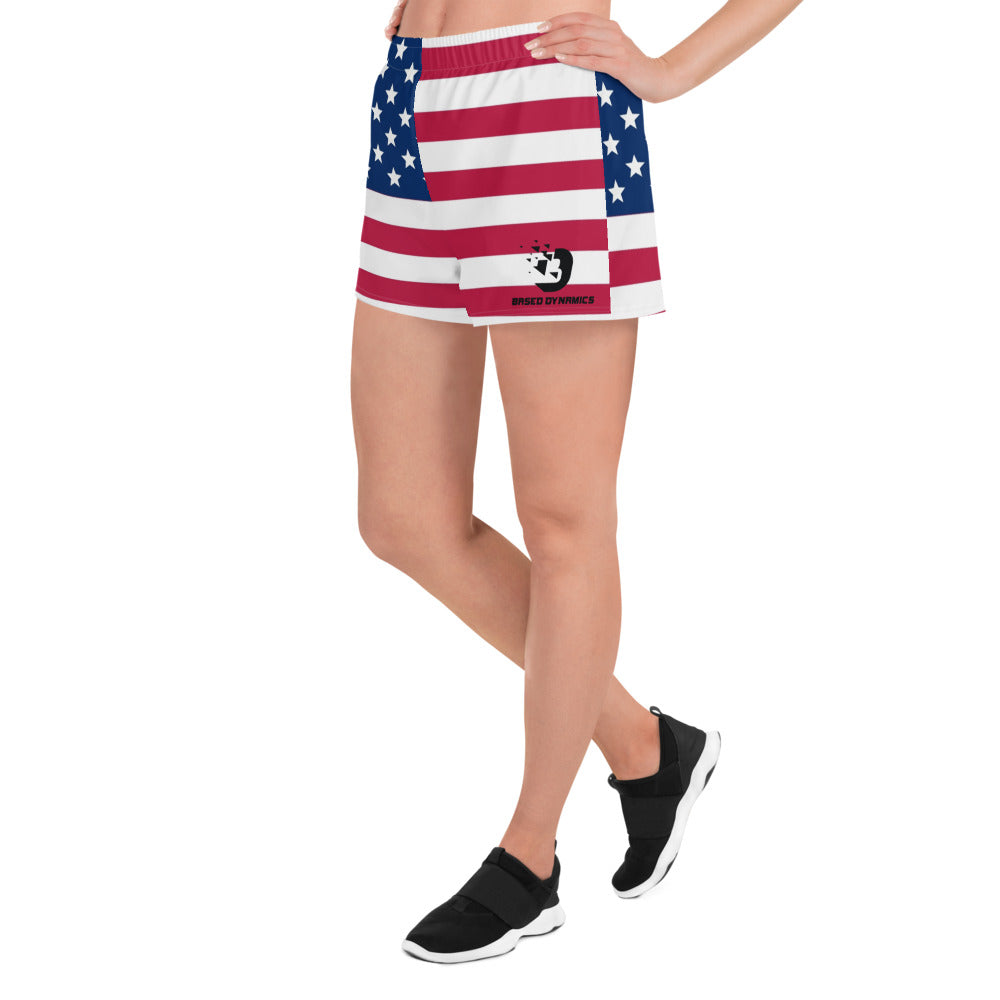 Based Dynamic's Patriotic American flag Training Shorts (women's)