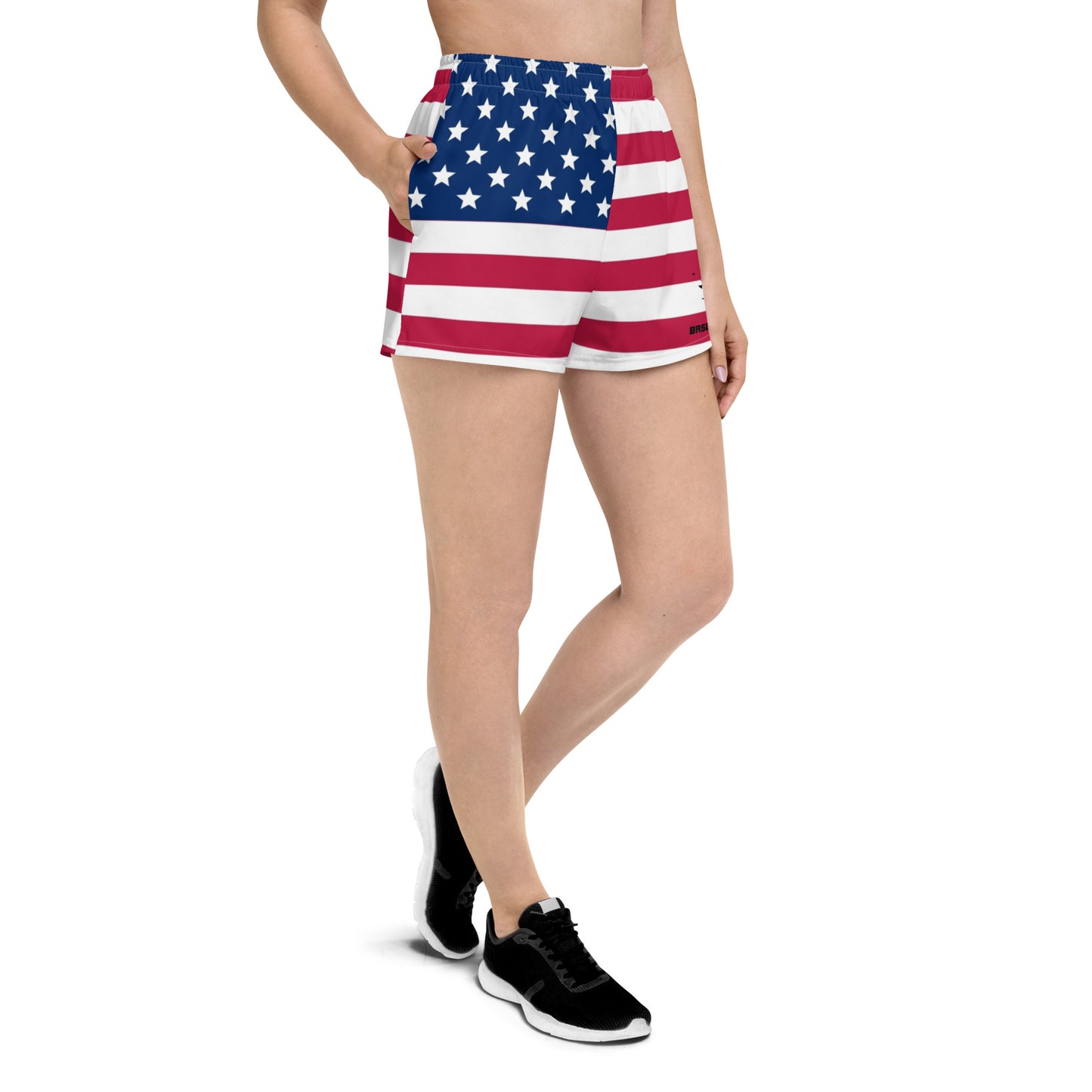 Based Dynamic's Patriotic American flag Training Shorts (women's)