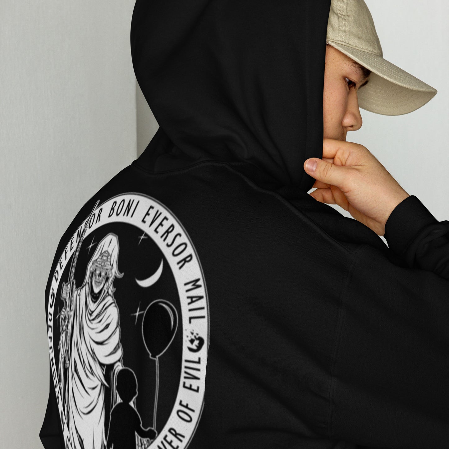 Defender of Good Destroyer of Evil Grim Reaper Hoodie | Based Dynamics (Standard fit)