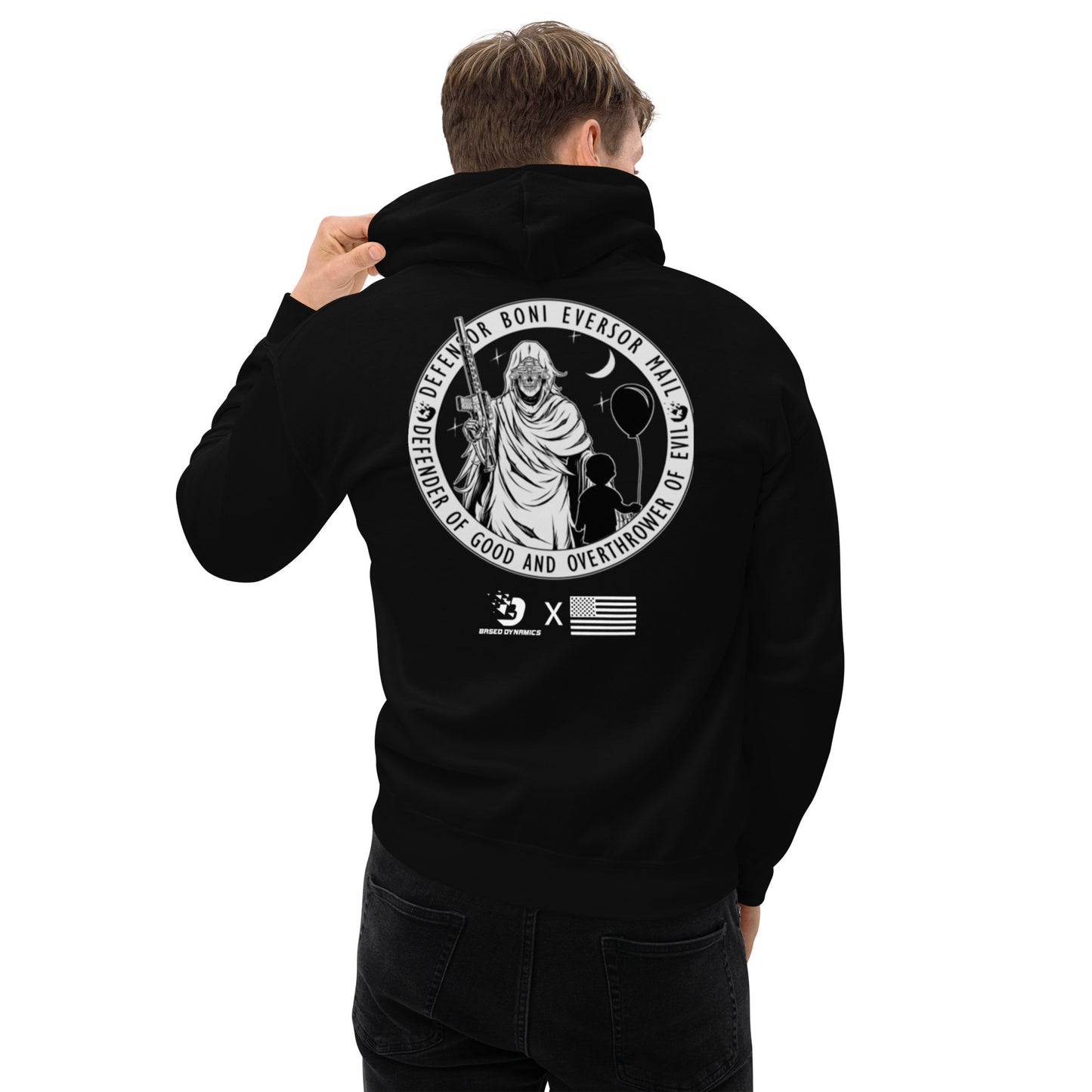 Defender of Good Destroyer of Evil Grim Reaper Hoodie | Based Dynamics (Standard fit)