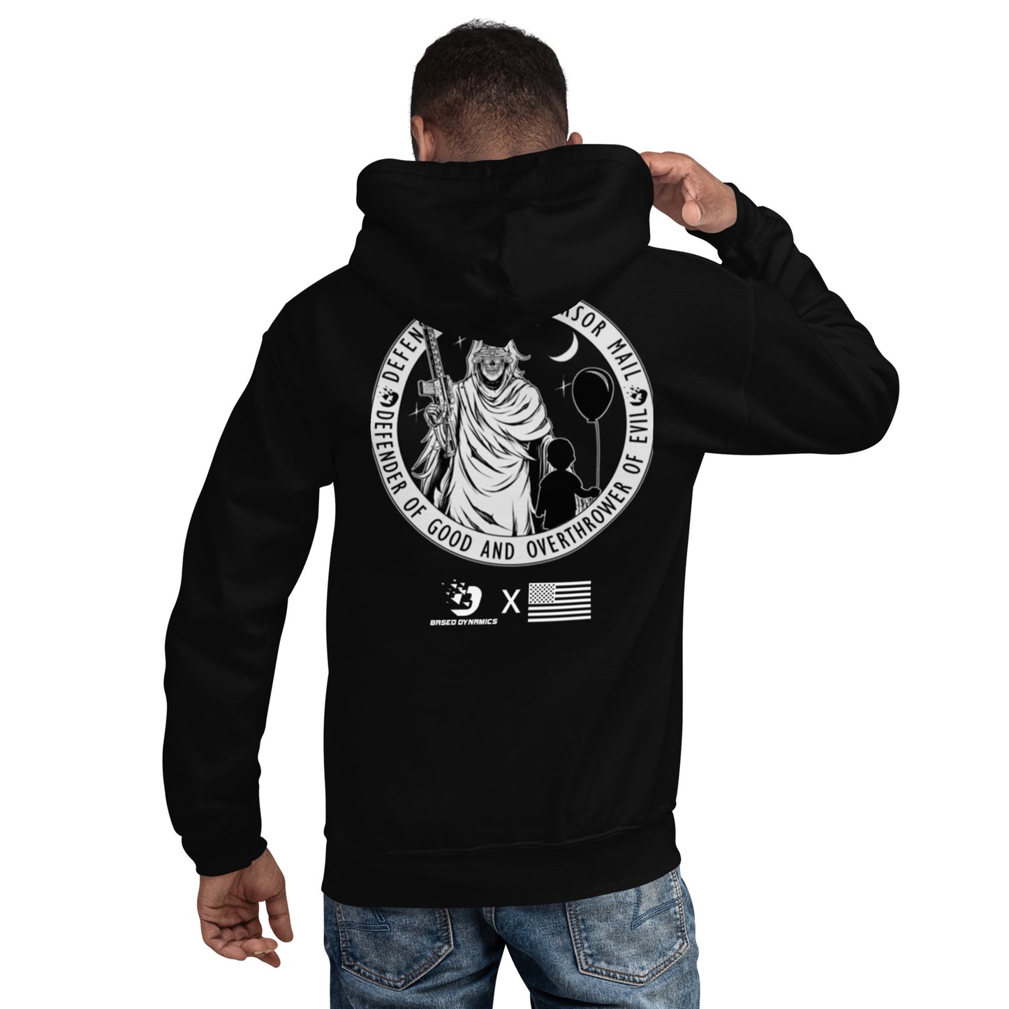 Defender of Good Destroyer of Evil Grim Reaper Hoodie | Based Dynamics (Standard fit)