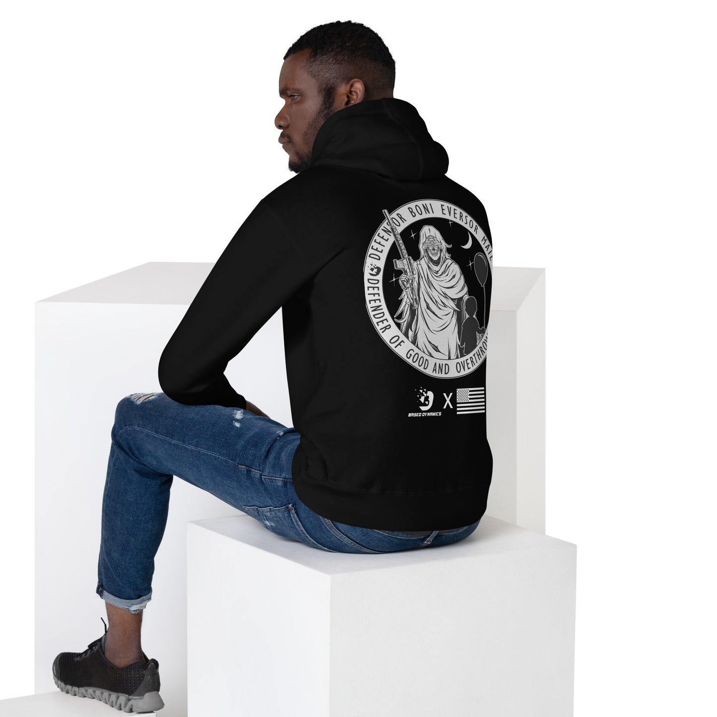 Defender of Good Destroyer of Evil Grim Reaper Hoodie | Based Dynamics