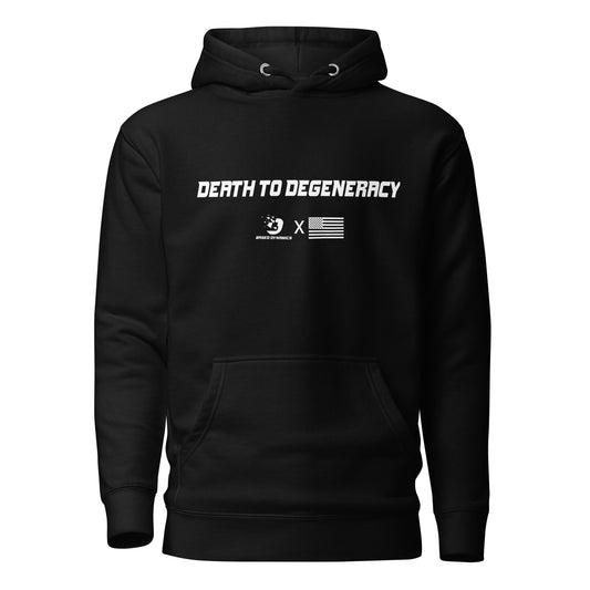 Death to Degeneracy Hoodie (Athletic fit) | Based Dynamics