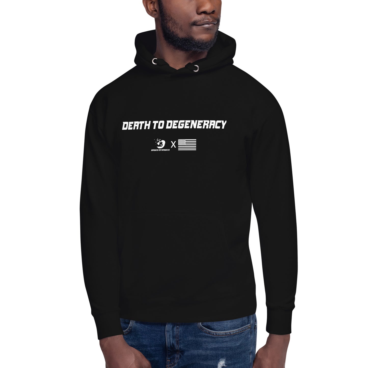 Death to Degeneracy Hoodie (Athletic fit) | Based Dynamics