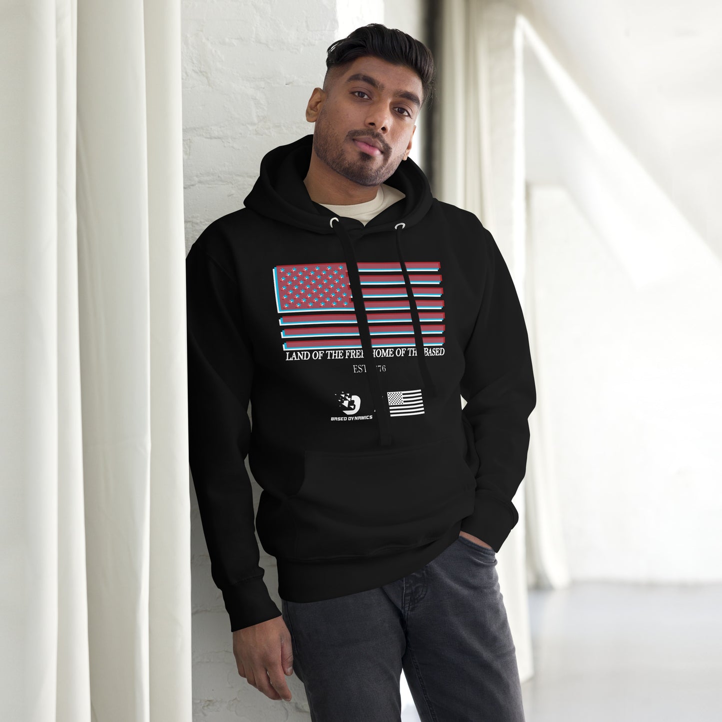 Land of the free Hoodie (Athletic fit) | Based Dynamics